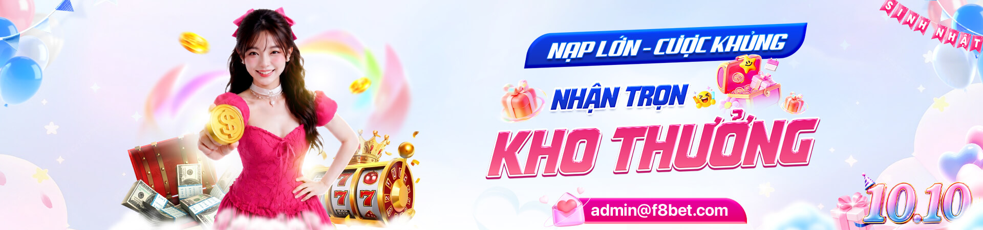 f8bet banner sự kiện kho thưởng khủng